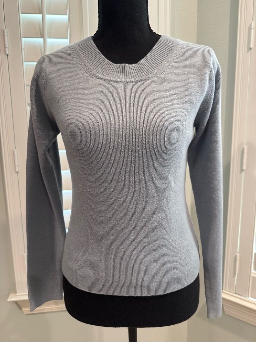 Vintage Y2K Tailor B. Moss Light Blue Crewneck Knit Sweater